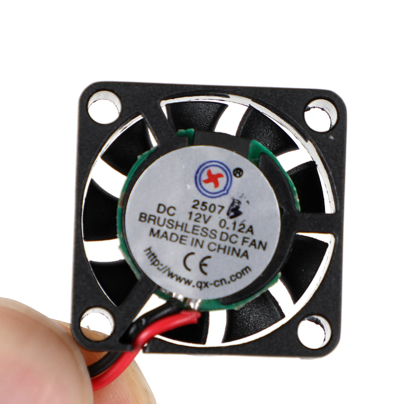 2 Pin Wire Brushless DC Cooling Blower Fan 12V 0.12A 2507 25x25x7mm