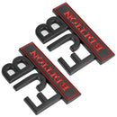 2¡Á FJB EDITION 3D Emblem Badge Truck Car Decal Bumper Sticker Black & Red