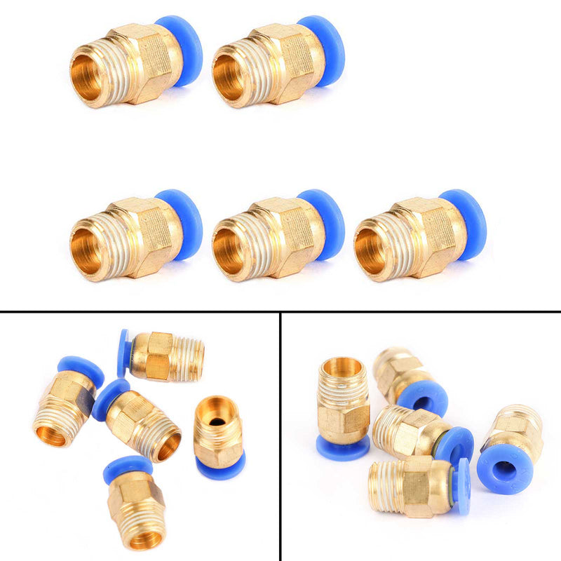 Male Straight Push In To Connect Air Fitting Tube OD 4/6mm x NPT 1/4 1/8"