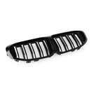 Gloss Double Black Front Replacement Hood Grille Fit BMW F40 1-Series 2019-2023 Generic