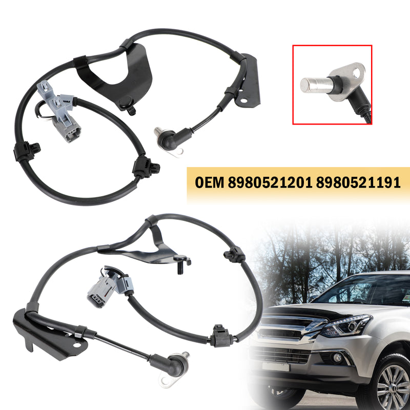 2 x ABS Wheel Speed Sensor Front L & R For Isuzu D-Max 2.5 Twin Turbo 2012-2019 Generic