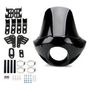 35mm-49mm Forks Most 5.75" Headlights Dyna Windshield Headlight Fairing