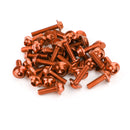 158x Motorbike Orange Fastener Clip Screw Kit Windscreen Fairing Bolt Universal Generic