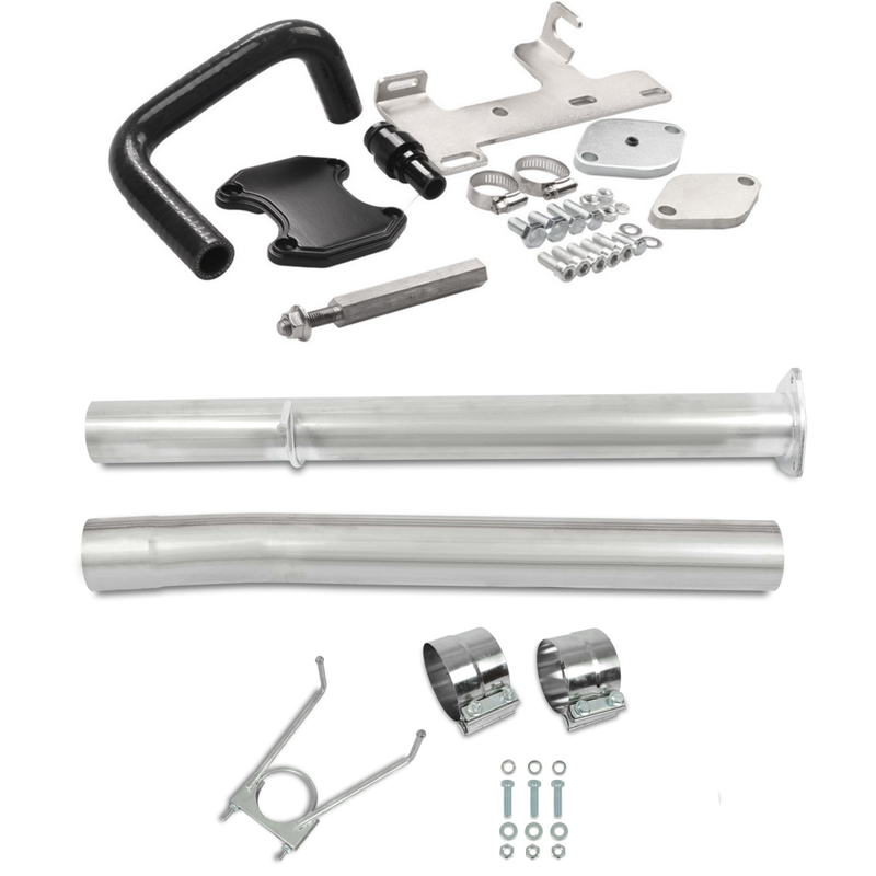 2013-2017 Dodge Ram 2500 3500 6.7L Cummins Diesel 4" Exhaust Muffler Pipes & EGR  Delete Kit