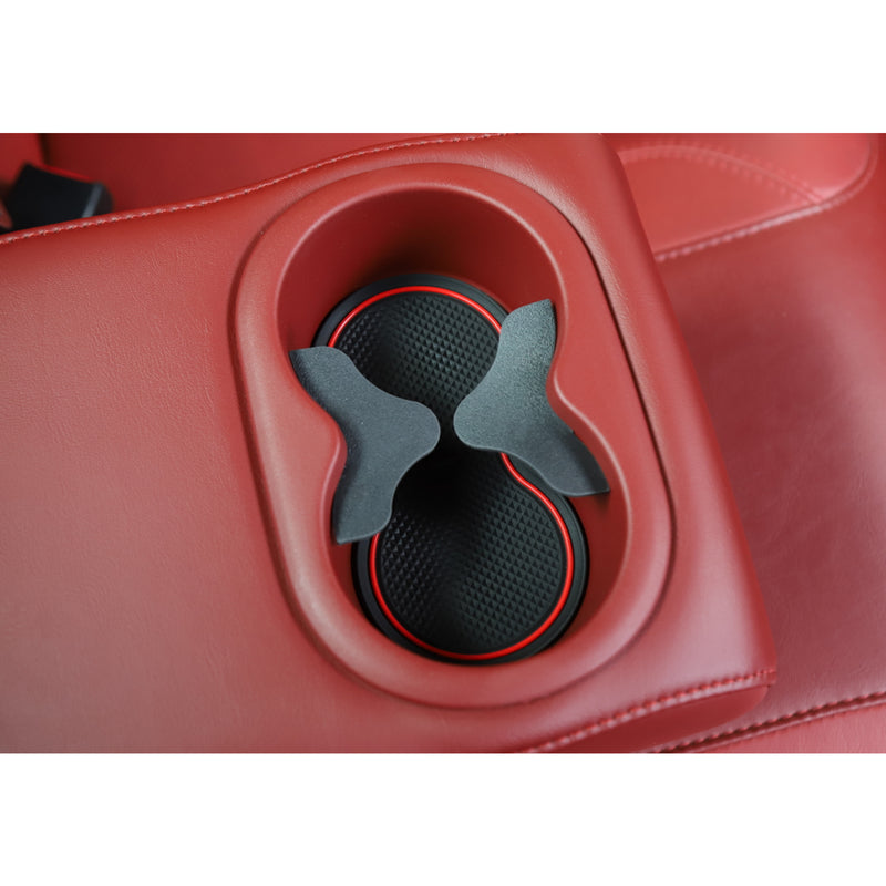 Door Mats Cup Holder Non-Slip Pads For  Charger 2015-2019 Red Generic